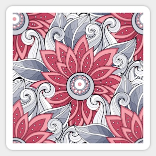 Spring Pattern with Floral Motifs Sticker